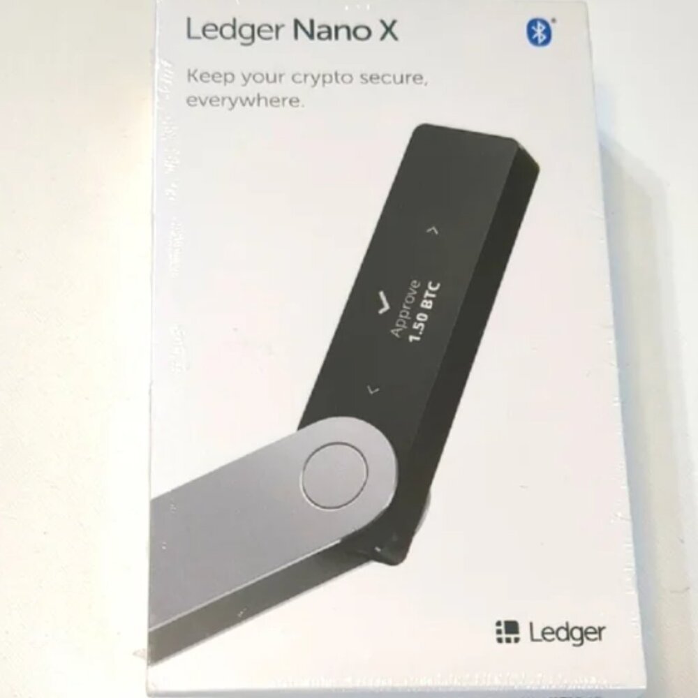 Ledger Nano X Cryptocurrency Bluetooth Hardware Wallet Onyx New Sealed